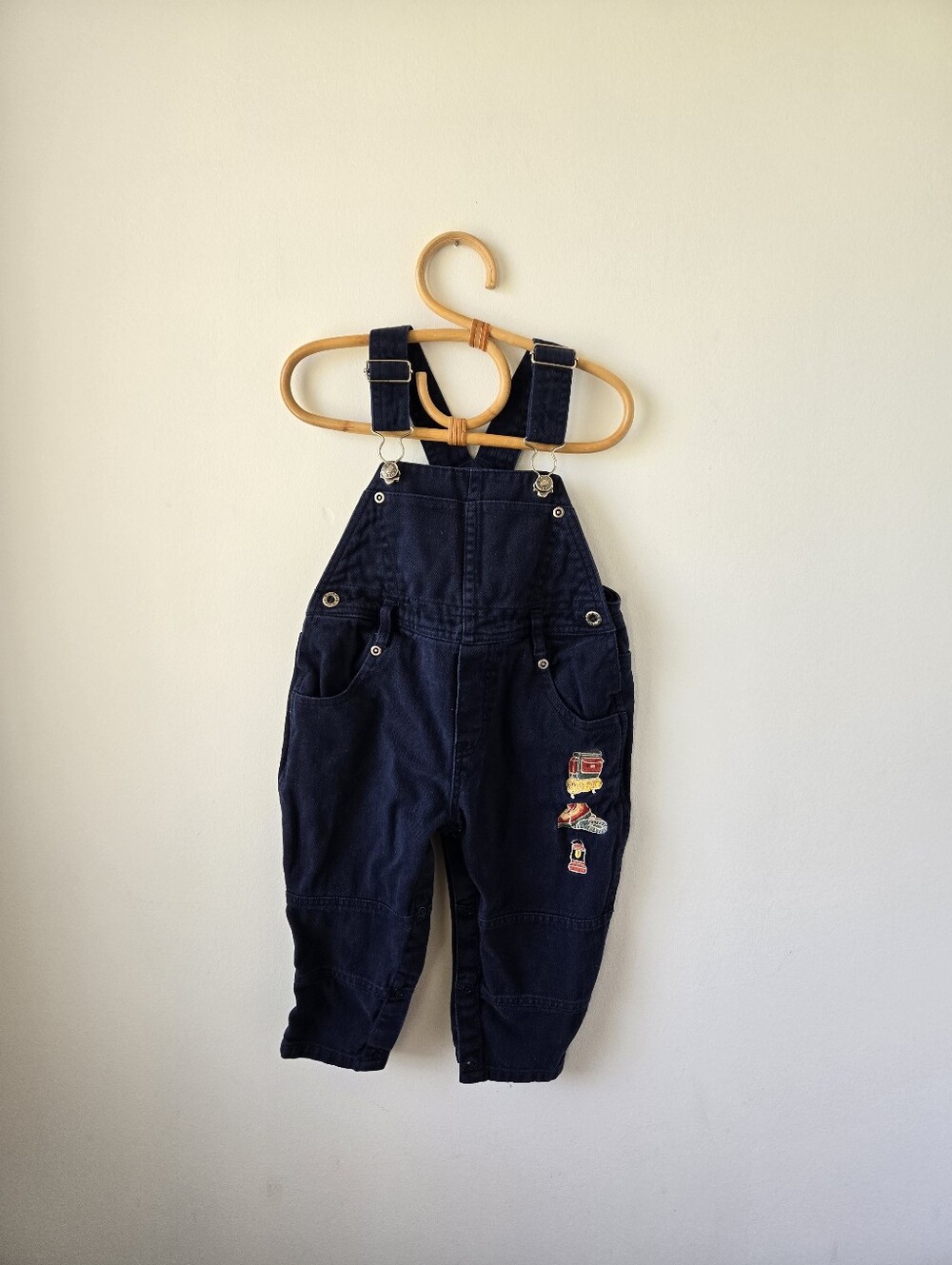 Vintage Overalls With Hiking Embroidery